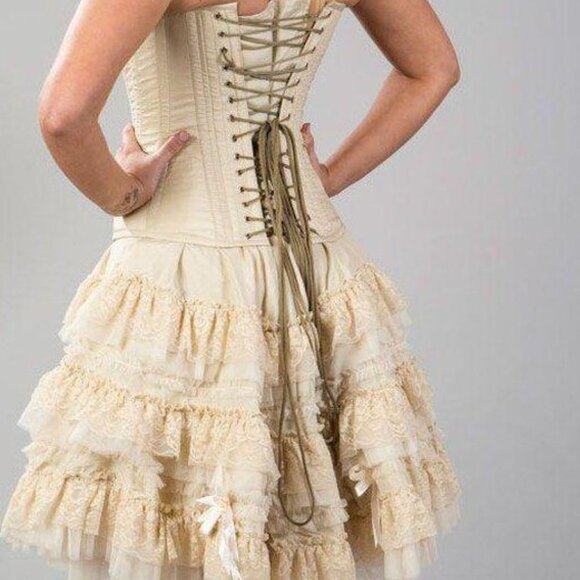 Burleska victorian Lolita knee length burlesque lace skirt - Picture 2 of 12